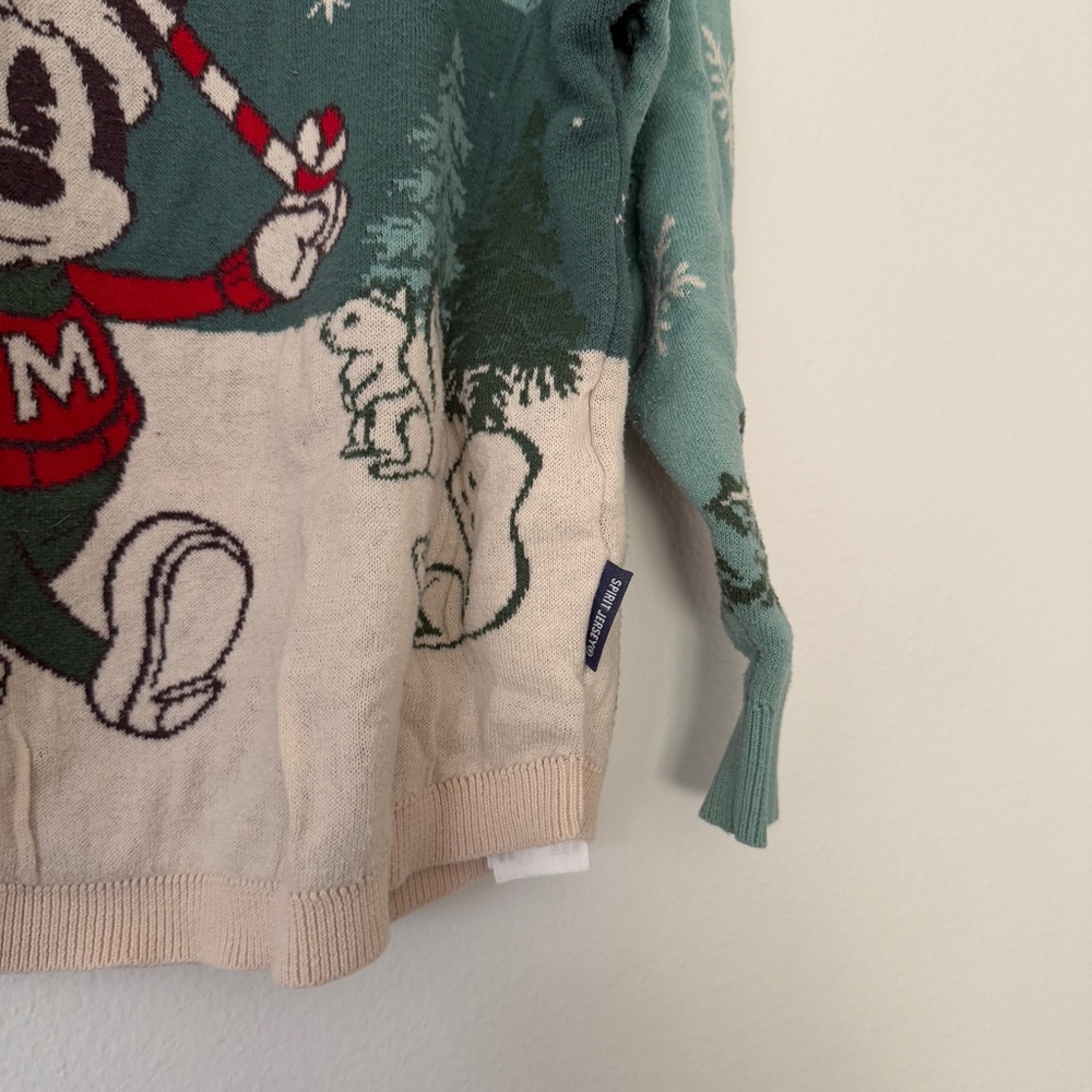 Disney Kids Green and Cream Sweater - Picture 3 of 5